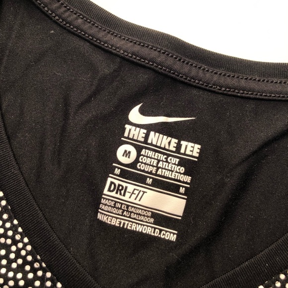 NIKE BLACK DRI-FIT SHORT SLEEVE TEE - Picture 4 of 5